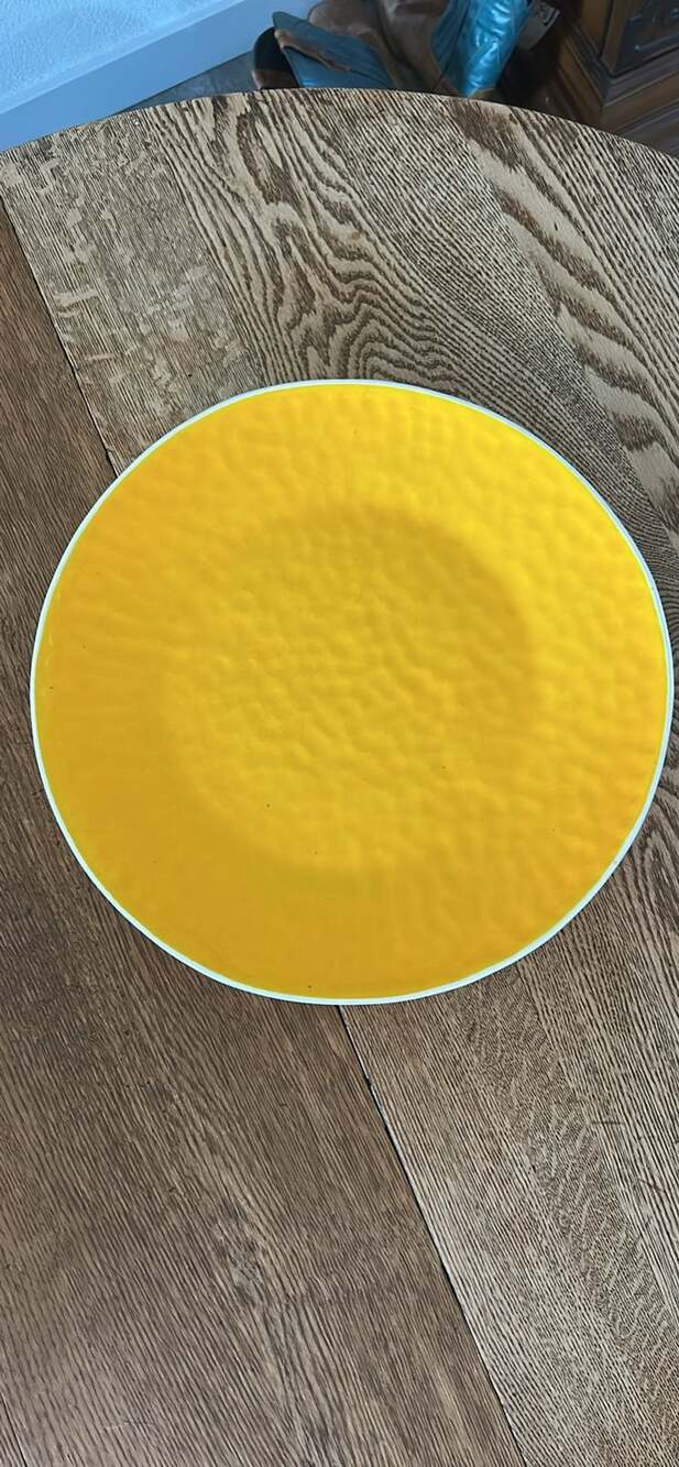 Noemi Ceramiche Handcrafted Yellow Dinner Plate